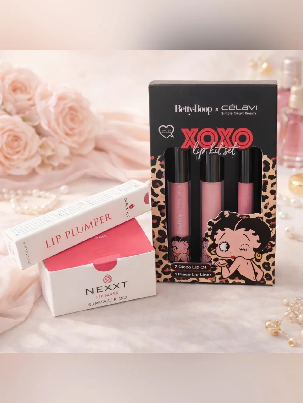 Lip care + beauty bundle featuring Nexxt + Betty Boop x CélaVi 💕